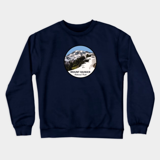 Mount Rainier National Park Paradise Hiking Crewneck Sweatshirt by LucentJourneys